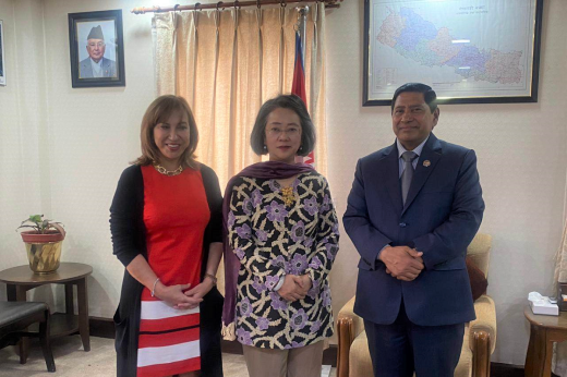 उपप्रधानमन्त्री श्रेष्ठ र संयुक्त राष्ट्रसंघीय प्रतिनिधिमण्डलबीच भेट